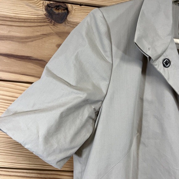 Pauw Amsterdam Jacket Size 2 Khaki Beige Snap Down Pockets Longline Trench B81 - Picture 5 of 16